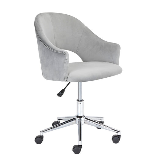 CASTELLE Hrey Velvet with Chrome Office Chair