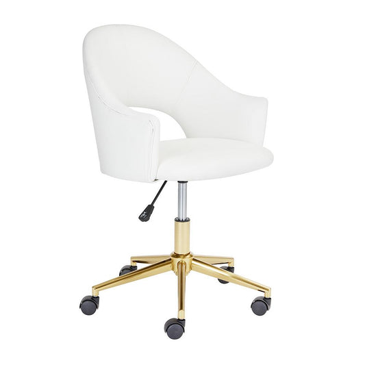 CASTELLE White with Gold Office Chair