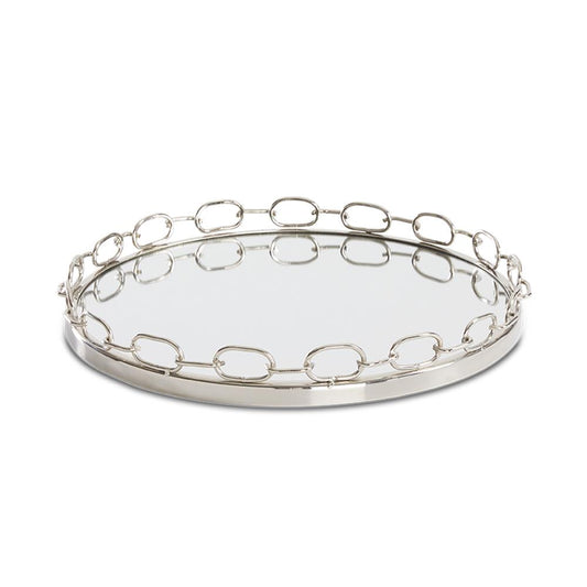CHAIN LINK TRAYS (SET OF 2) Silver