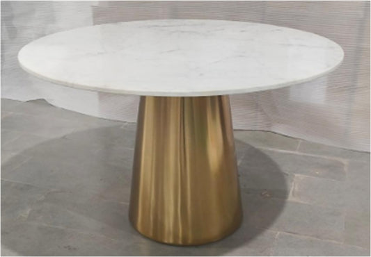 JAGGER Gold Dining Table With Marble Top