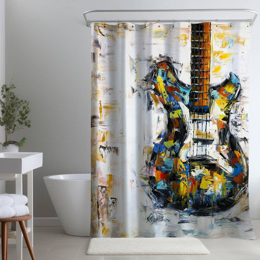 Abstract Colorful Guitar | 71" X 74"