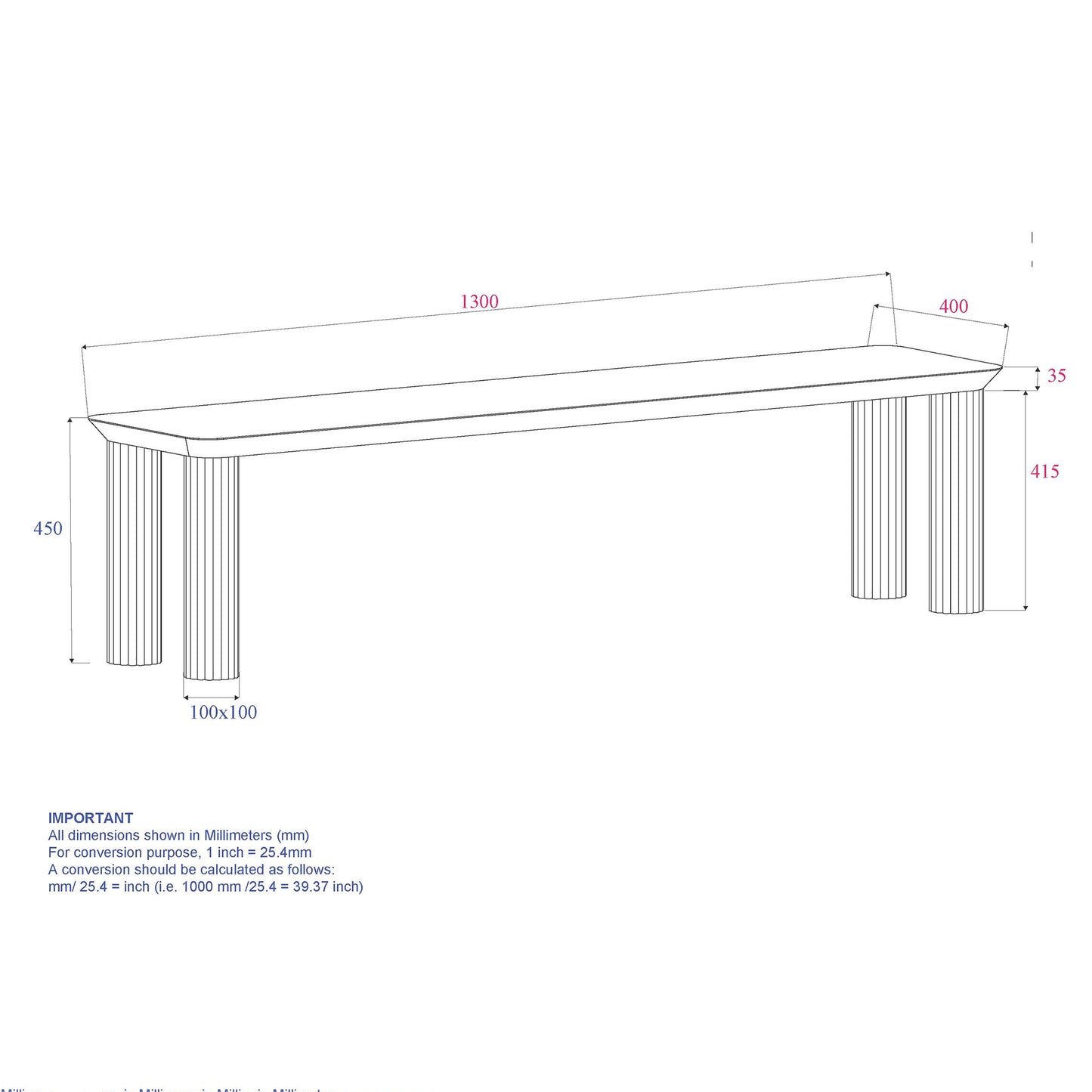 Sangra 51" Bench in Natural