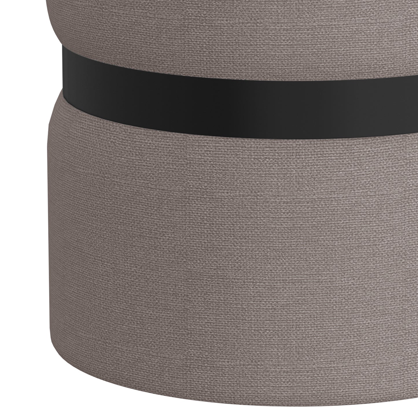 Demi Round Ottoman and Warm Grey and Black