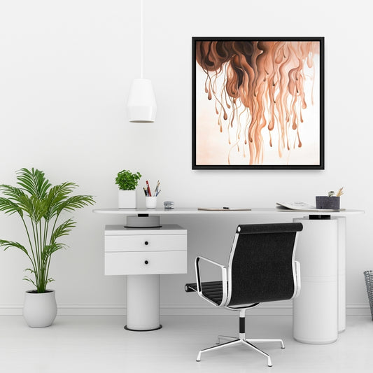 Eruption | Framed Print On Canvas 24" X 24"