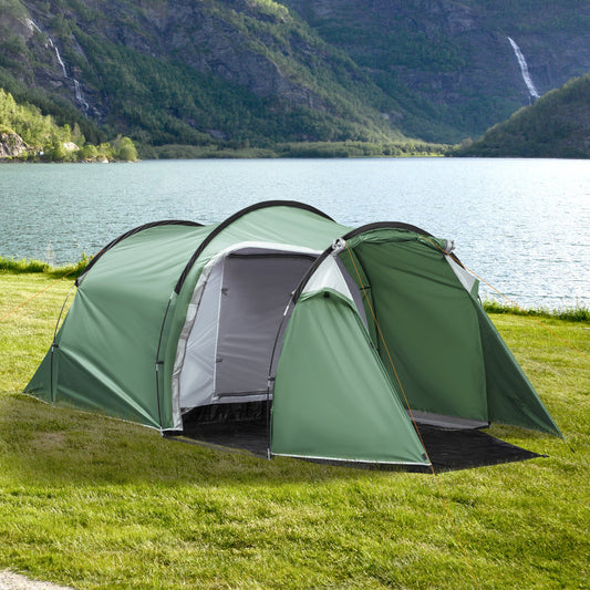 Pop Up Camping Tent with Vestibule Waterproof Tent for 2-3 Person,Dark Green