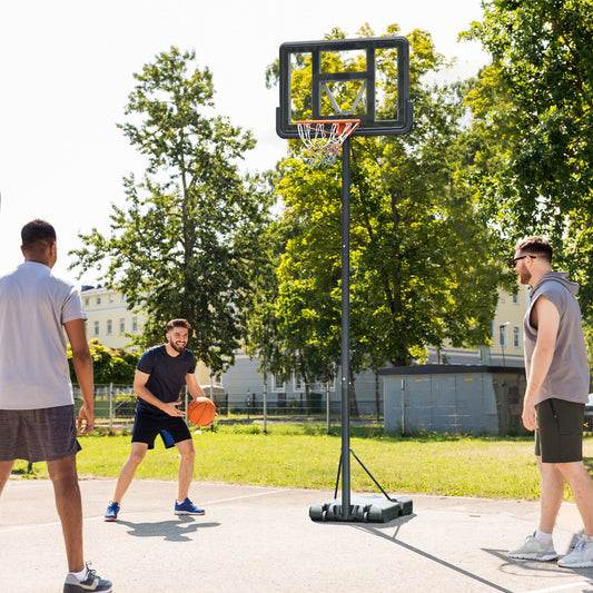 Portable Basketball Hoop, 8ft-10ft Height Adjustable Basketball System with Wheels & 45" Backboard for Youth Junior