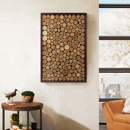 100% Natural Wood Mosaic Wall Decor
