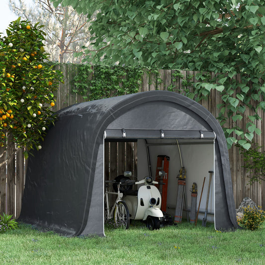 10' x 10' Outdoor Storage Tent, Heavy Duty and Waterproof Portable Shed for Bike, Motorcycle & Garden Tools