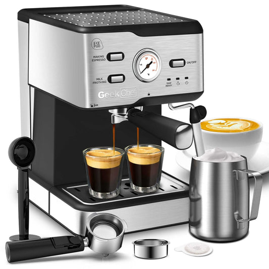 Espresso Machine 20 Bar Pump Pressure Cappuccino Latte Maker