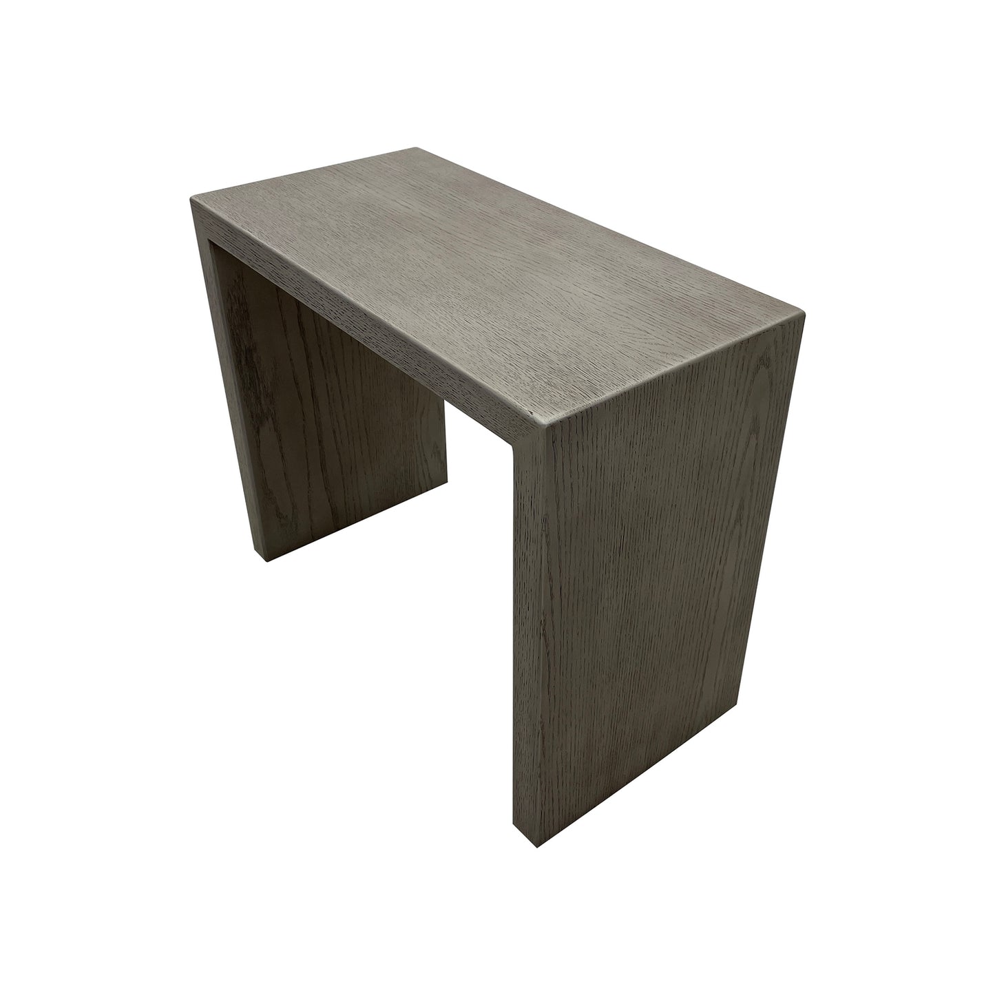 Bench/Cocktail Ottoman with Movable Table Top, Stripe Grey