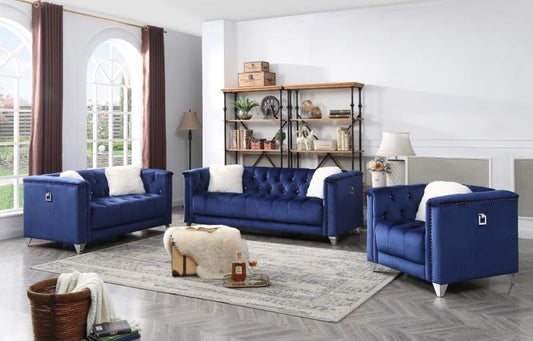 Lux 3 Pc Sofa Set, 4244 COLLECTION BLUE