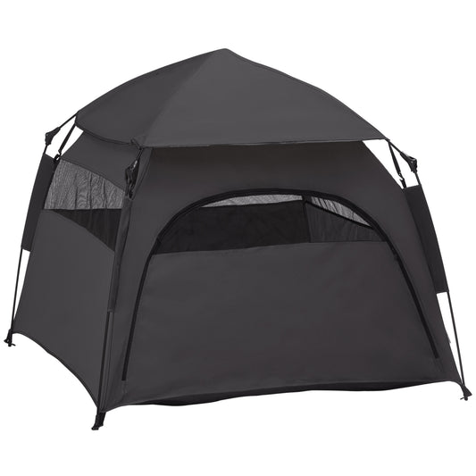op Up Dog Tent for Large, Extra Large Dogs, Portable Pet Playpen Tent for Beach, Backyard, Home, Grey