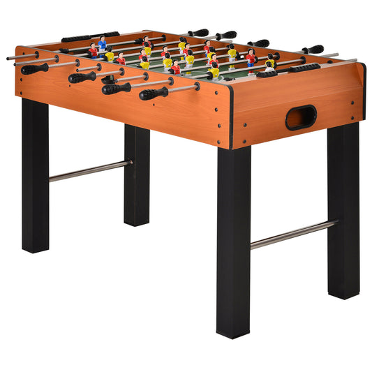 Foosball Table, 48'' Wooden Soccer Game Table, w/ 8 Rods, 2 Balls Suit for 4 Players Perfect for Arcades, Pub, Game Room