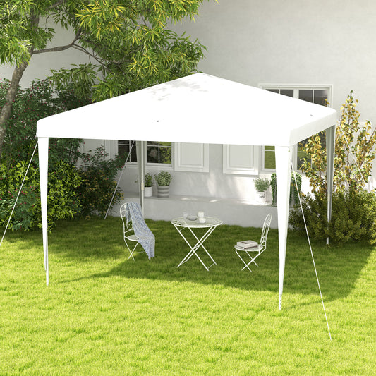 10x10ft Party Tent Portable Gazebo, Folding Garden Canopy Event Shelter Outdoor Sunshade White