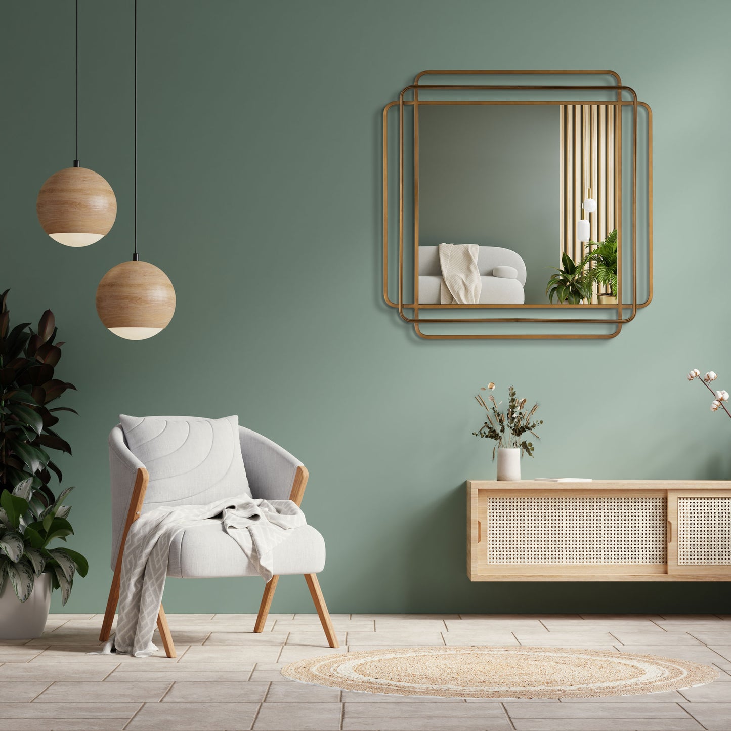 SHILOH METAL WALL MIRROR