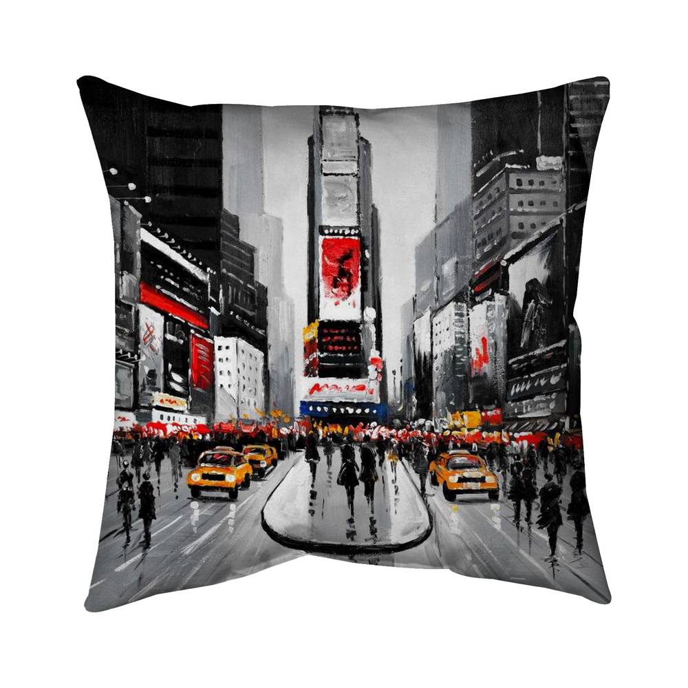 New York City Busy Street | Indoor Pillow Cover 18" X 18"