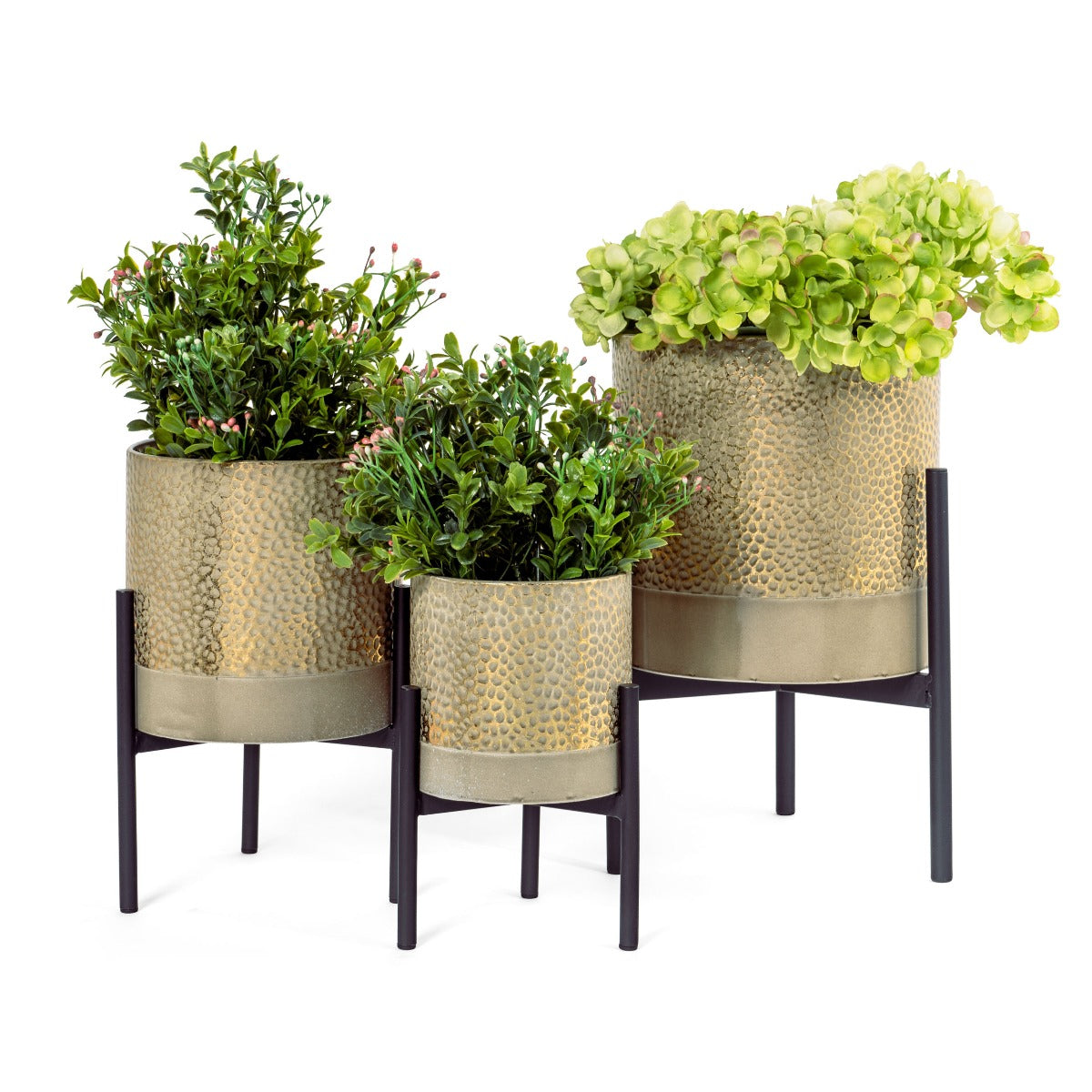 ASPEN GOLD PLANTERS, SET OF 3