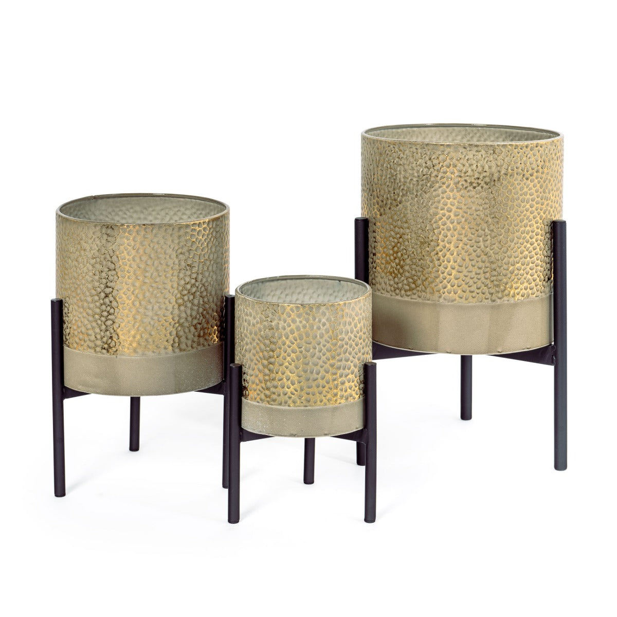 ASPEN GOLD PLANTERS, SET OF 3