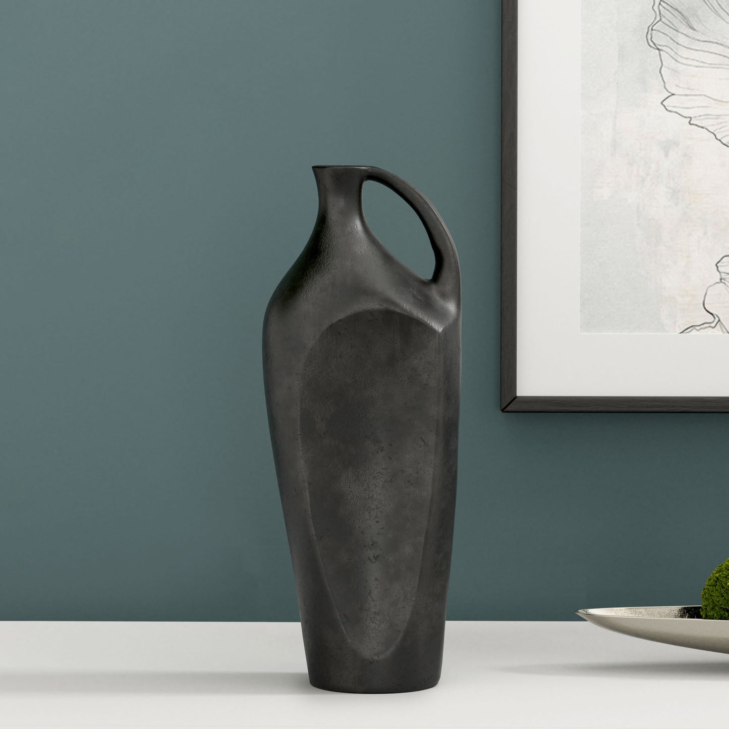 KILLIAN METAL VASE, SMALL GREY