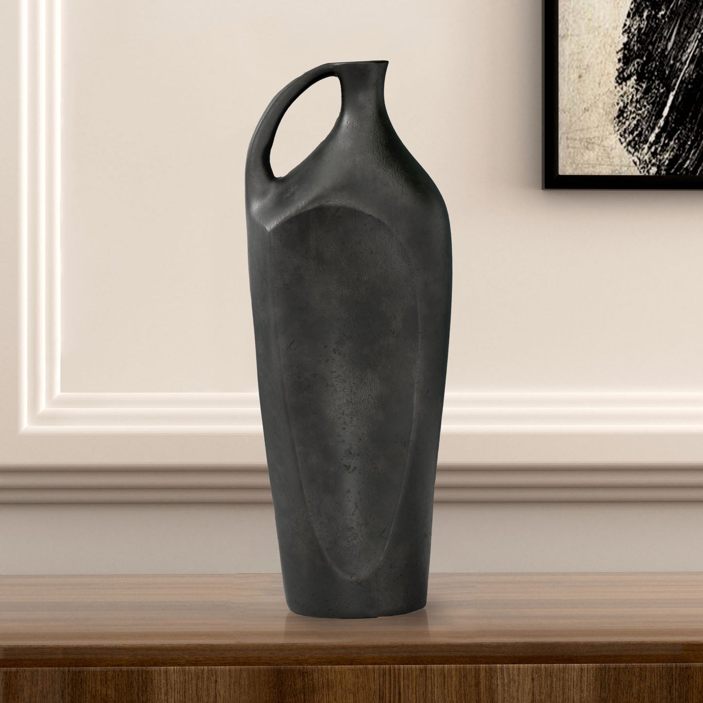 KILLIAN METAL VASE, SMALL GREY