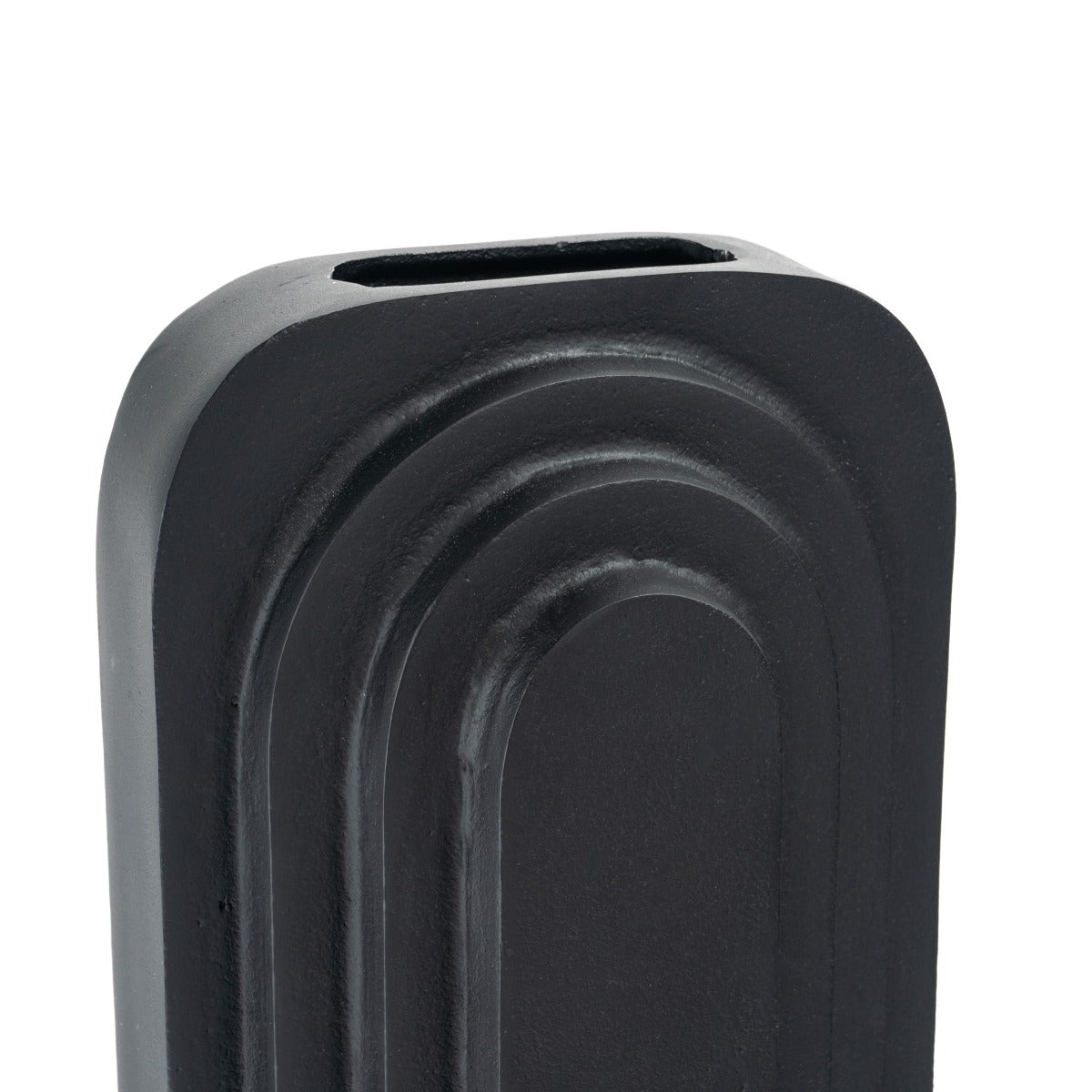 CLARENCE METAL VASE, LARGE BLACK