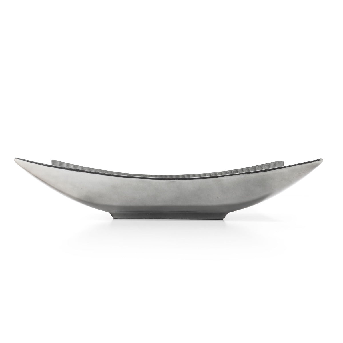 JAYDEN DECORATIVE CERAMIC TRAY, SILVER