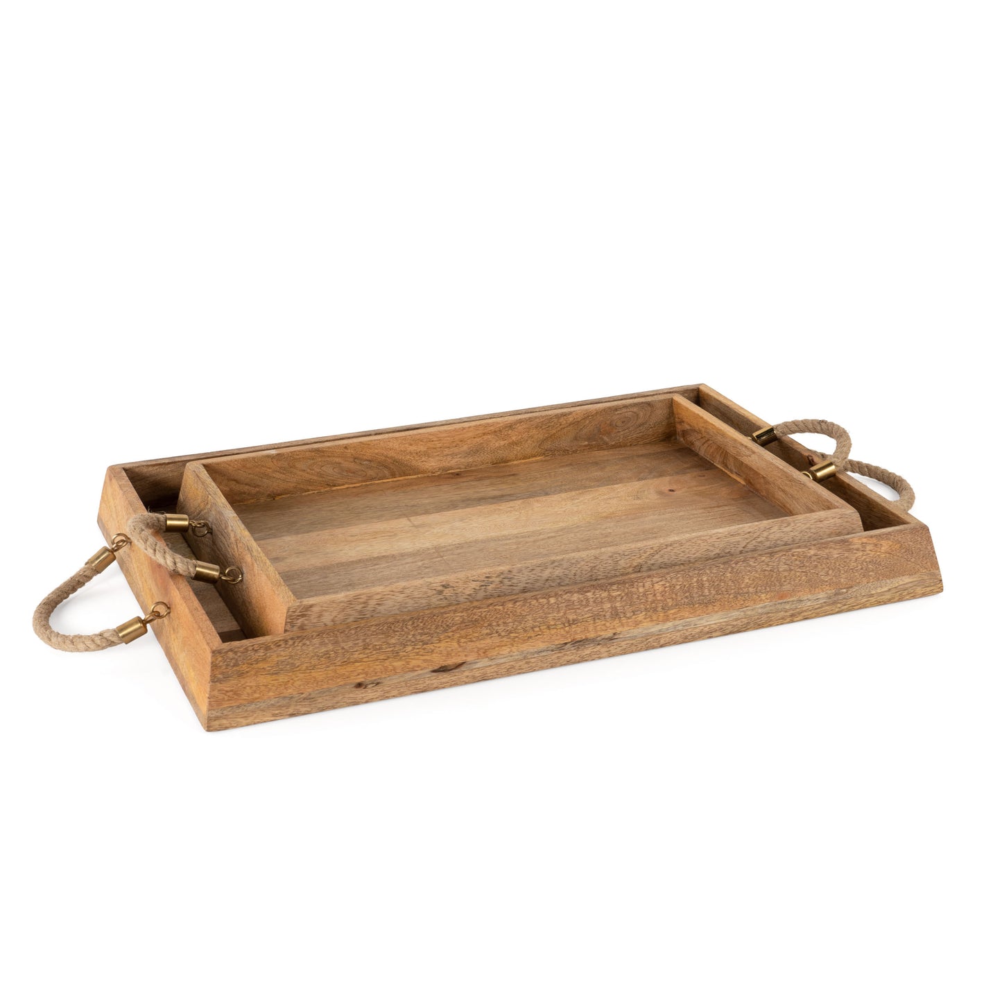 CASEY WOOD TRAYS SET OF 2