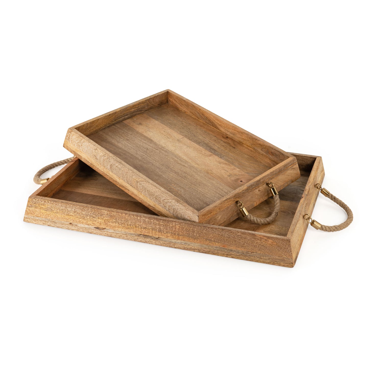 CASEY WOOD TRAYS SET OF 2