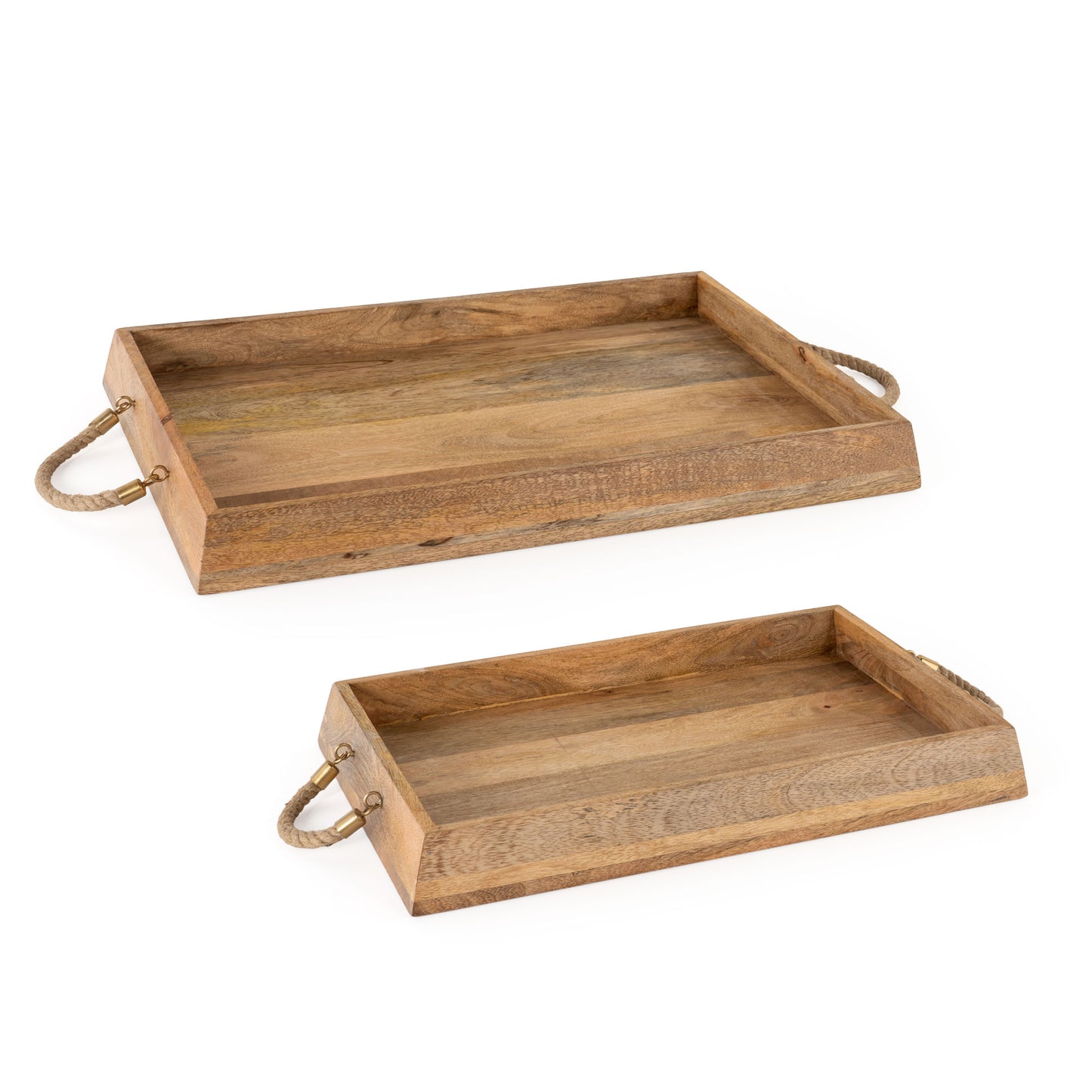 CASEY WOOD TRAYS SET OF 2