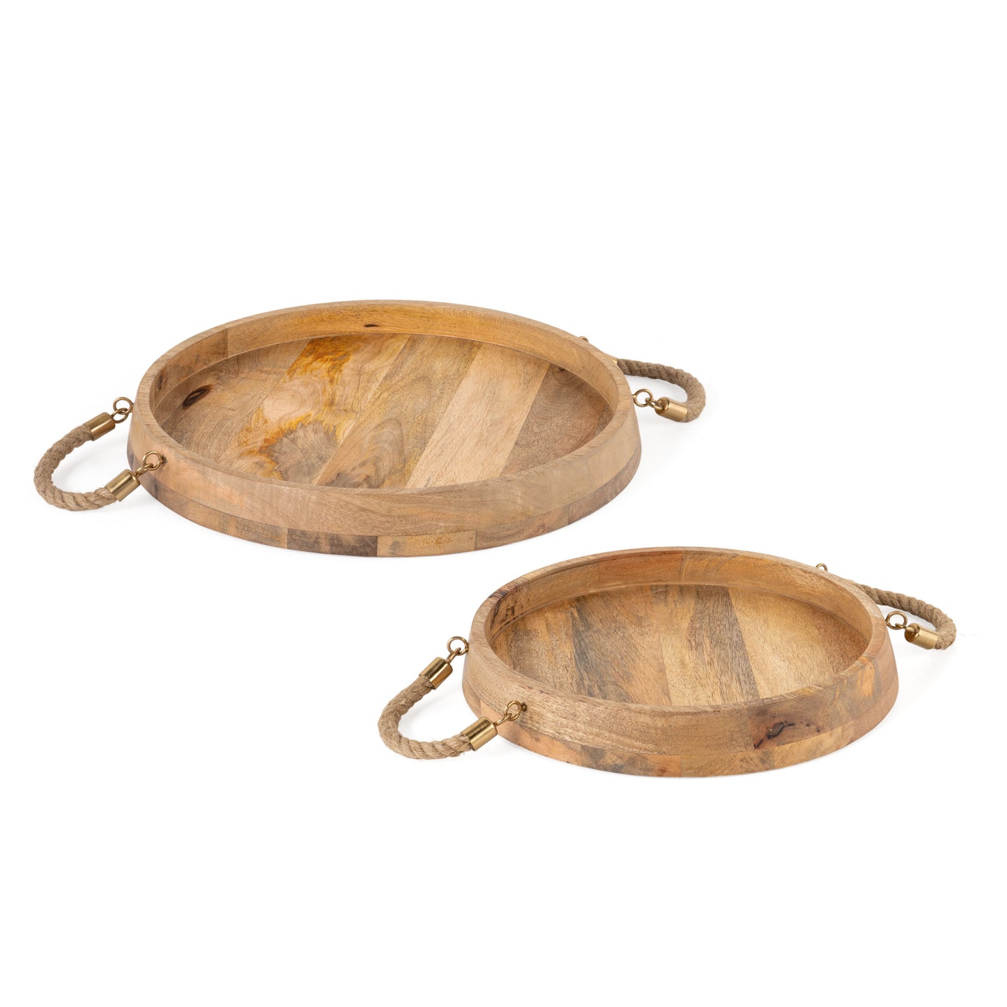 BOWEN WOOD TRAYS SET OF 2