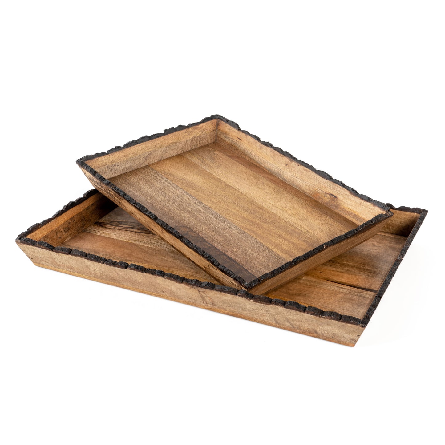 DAKOTA WOOD TRAYS, SET OF 2