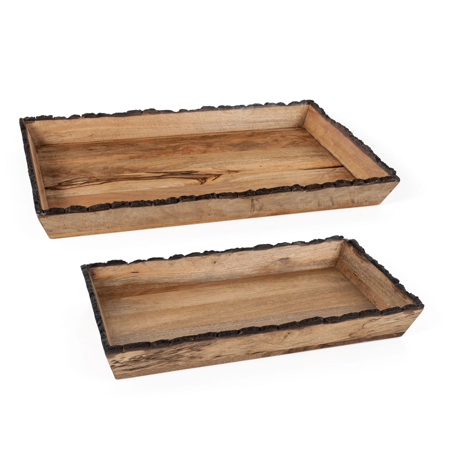 DAKOTA WOOD TRAYS, SET OF 2