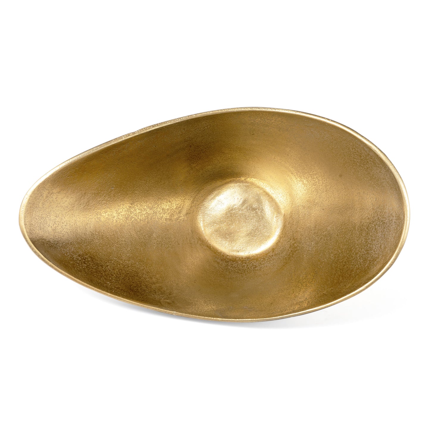 Matte black exterior, shimmering golden interior decorative bowl LARGE