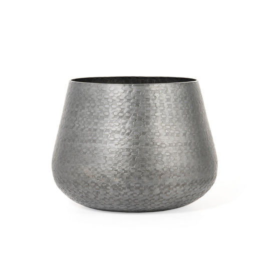 REMY METAL PLANTER, MEDIUM GREY