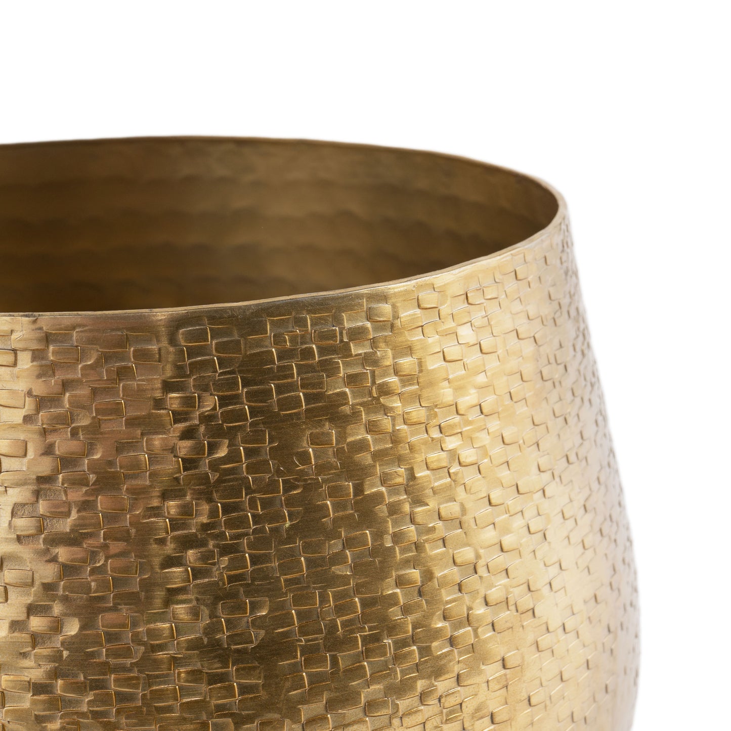 REMY METAL PLANTER, LARGE GOLD