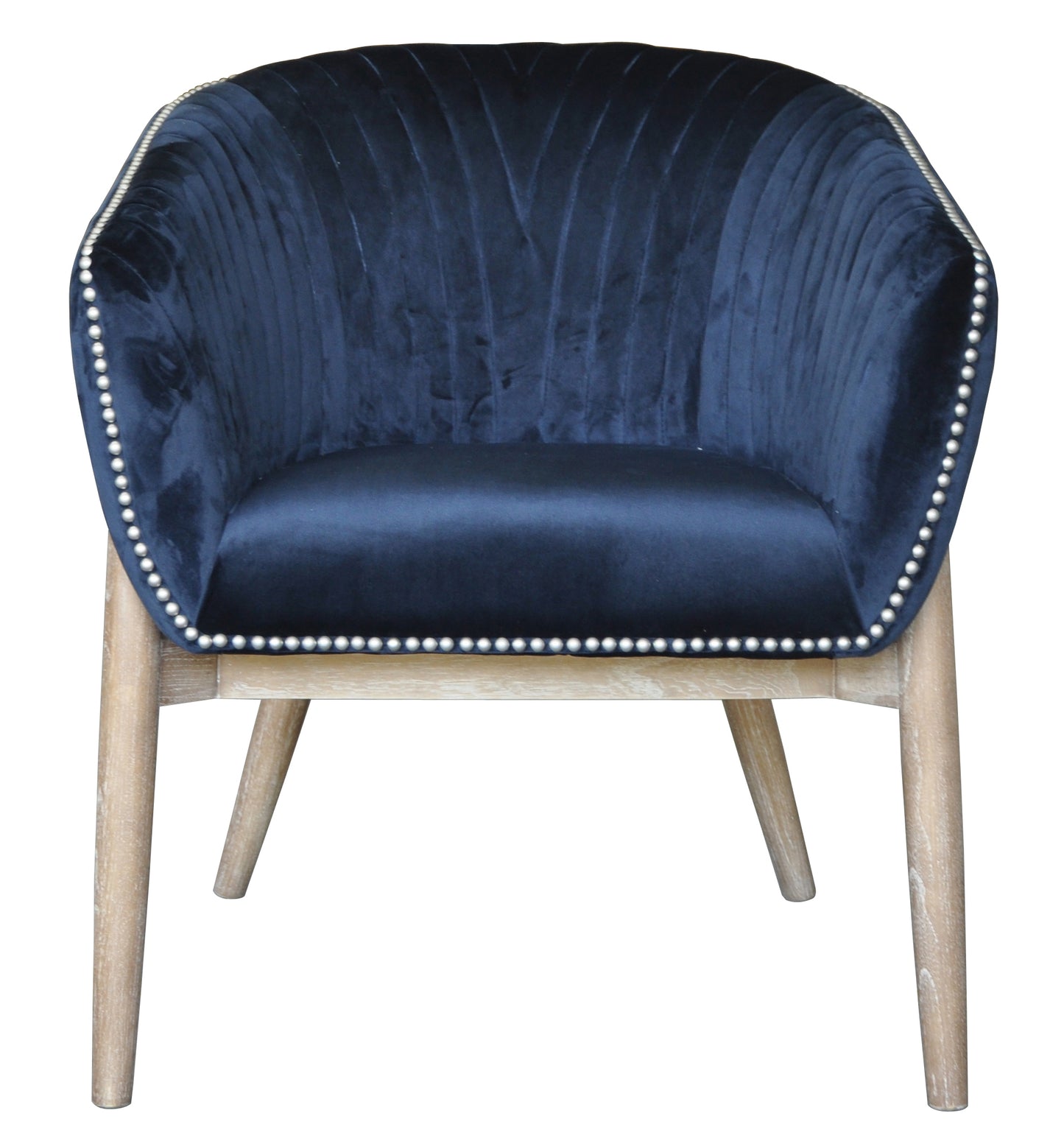 Elegant Plush Velvet Accent Chair in Blue