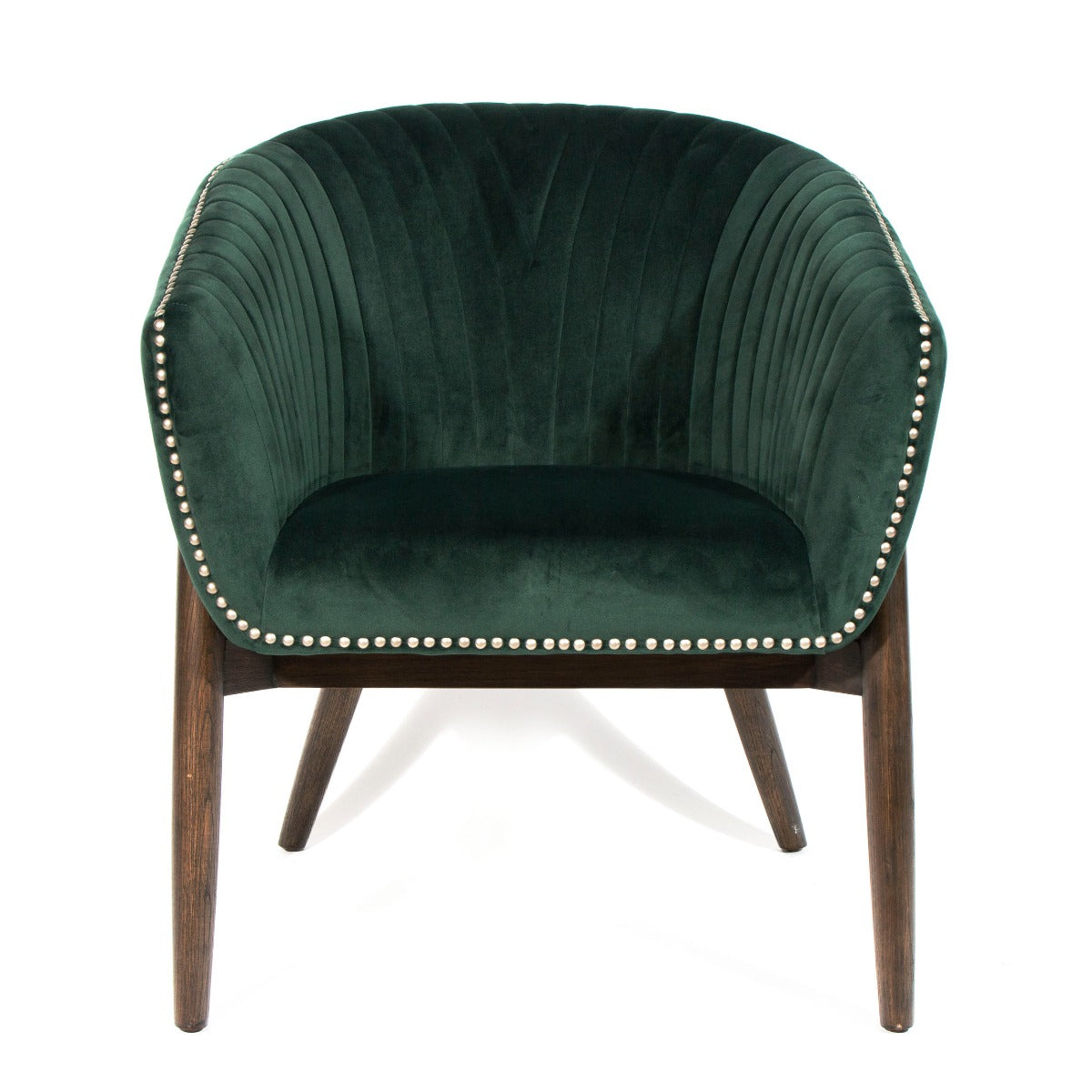 Elegant Plush Velvet Accent Chair in Green