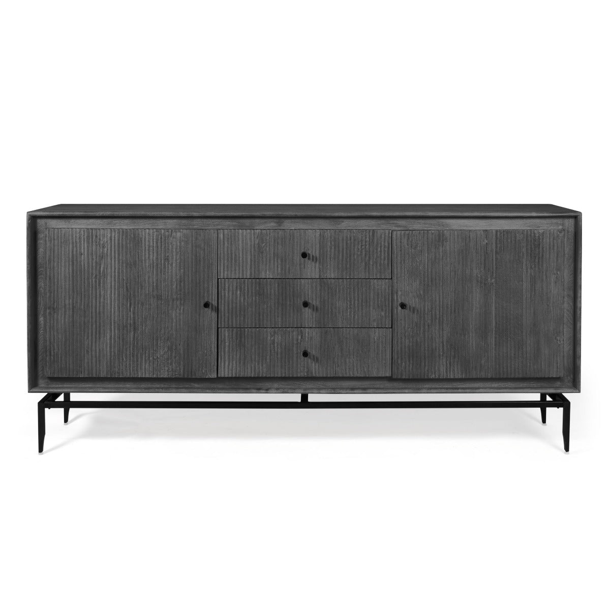 REAL WOOD SIDEBOARD, BLACK