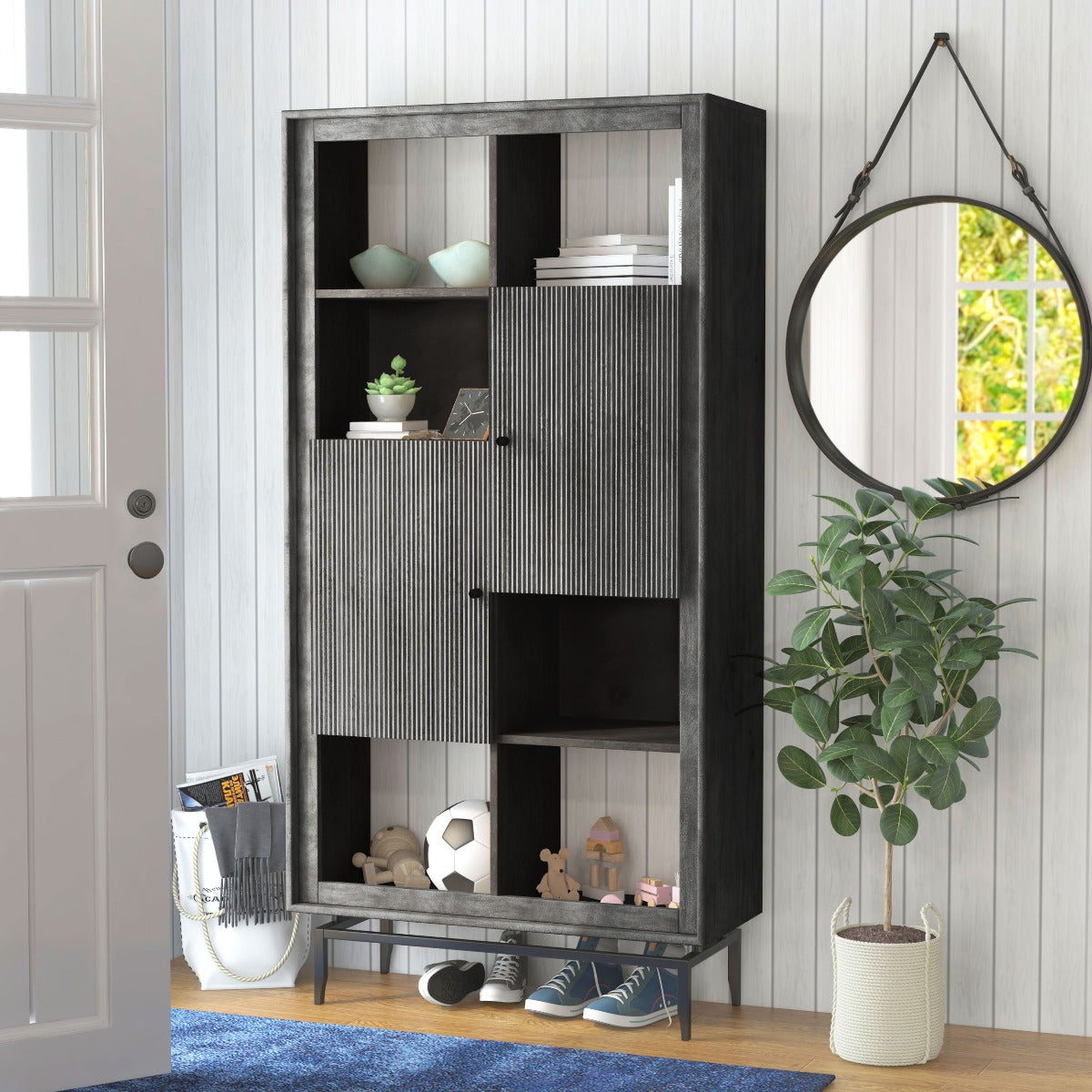 CONTEMPORARY HIGHBOARD, BLACK