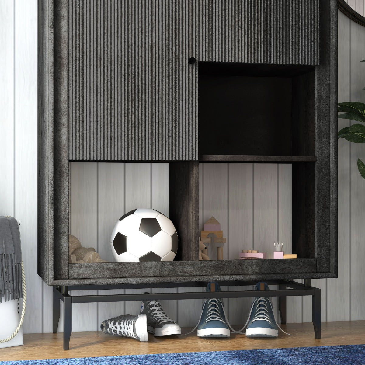 CONTEMPORARY HIGHBOARD, BLACK