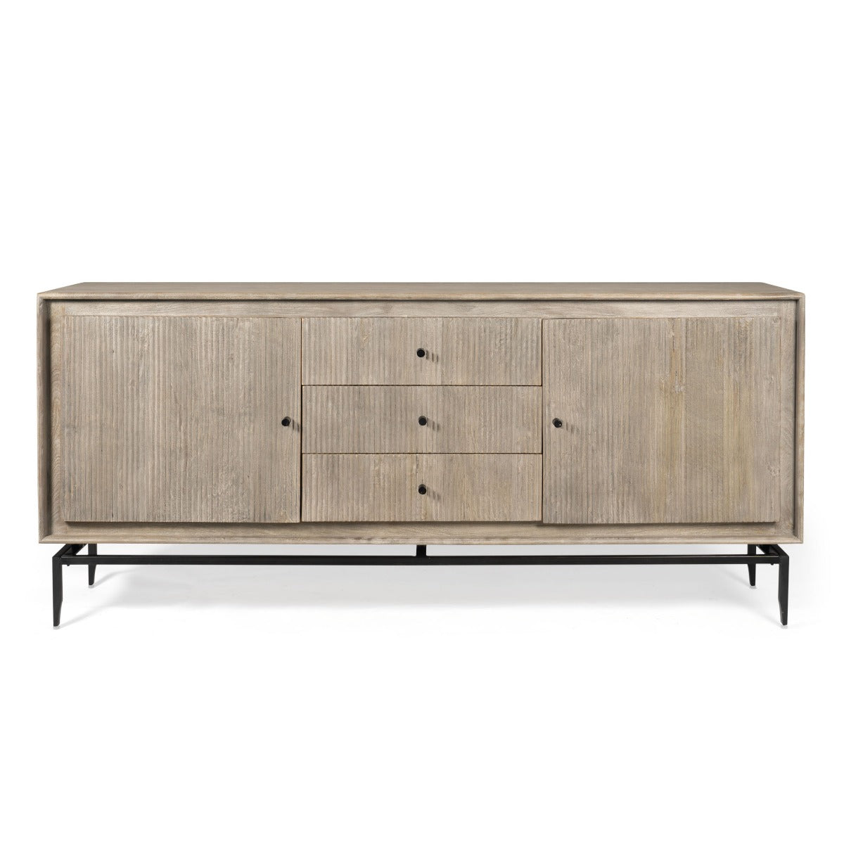 Real WOOD SIDEBOARD, GRAY