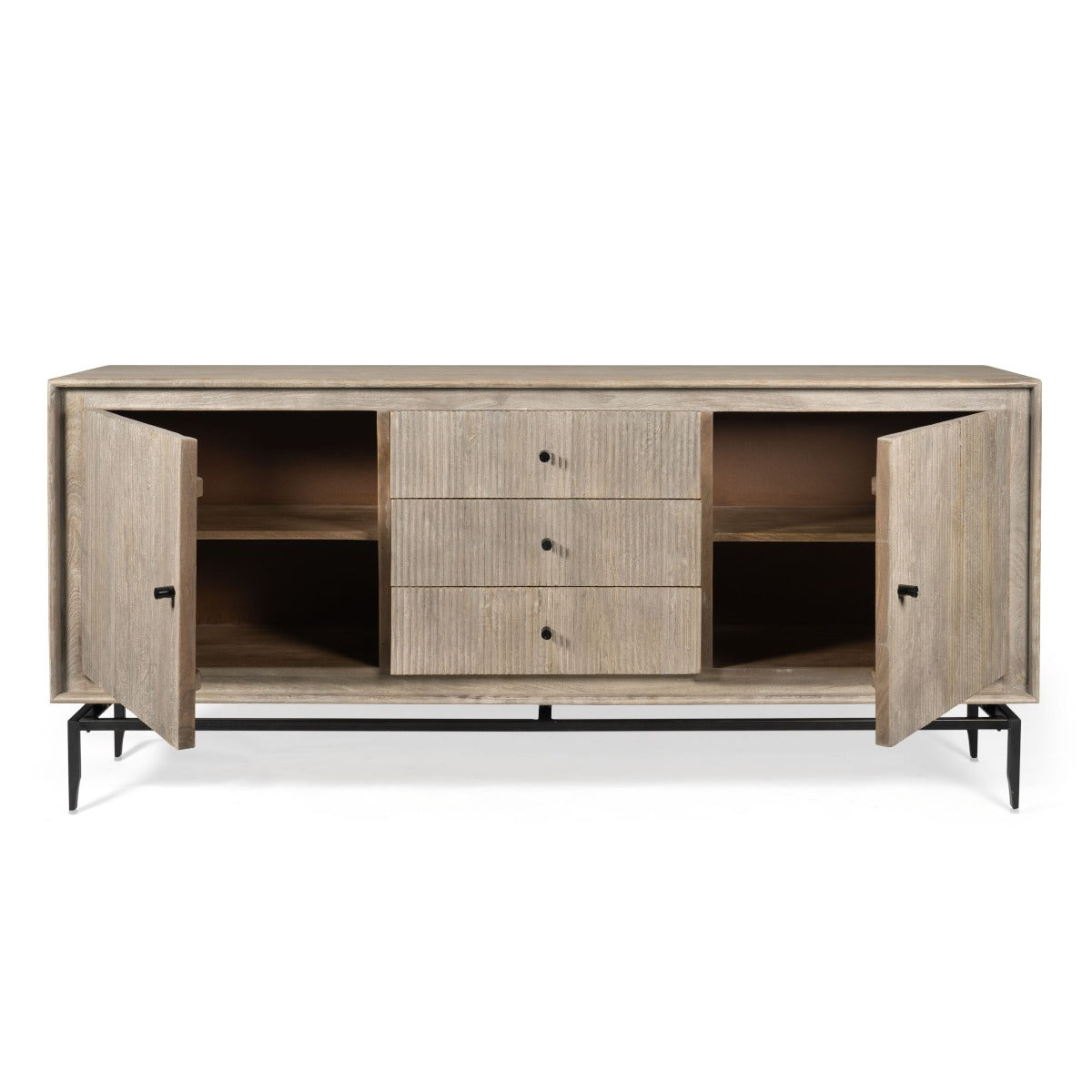 Real WOOD SIDEBOARD, GRAY