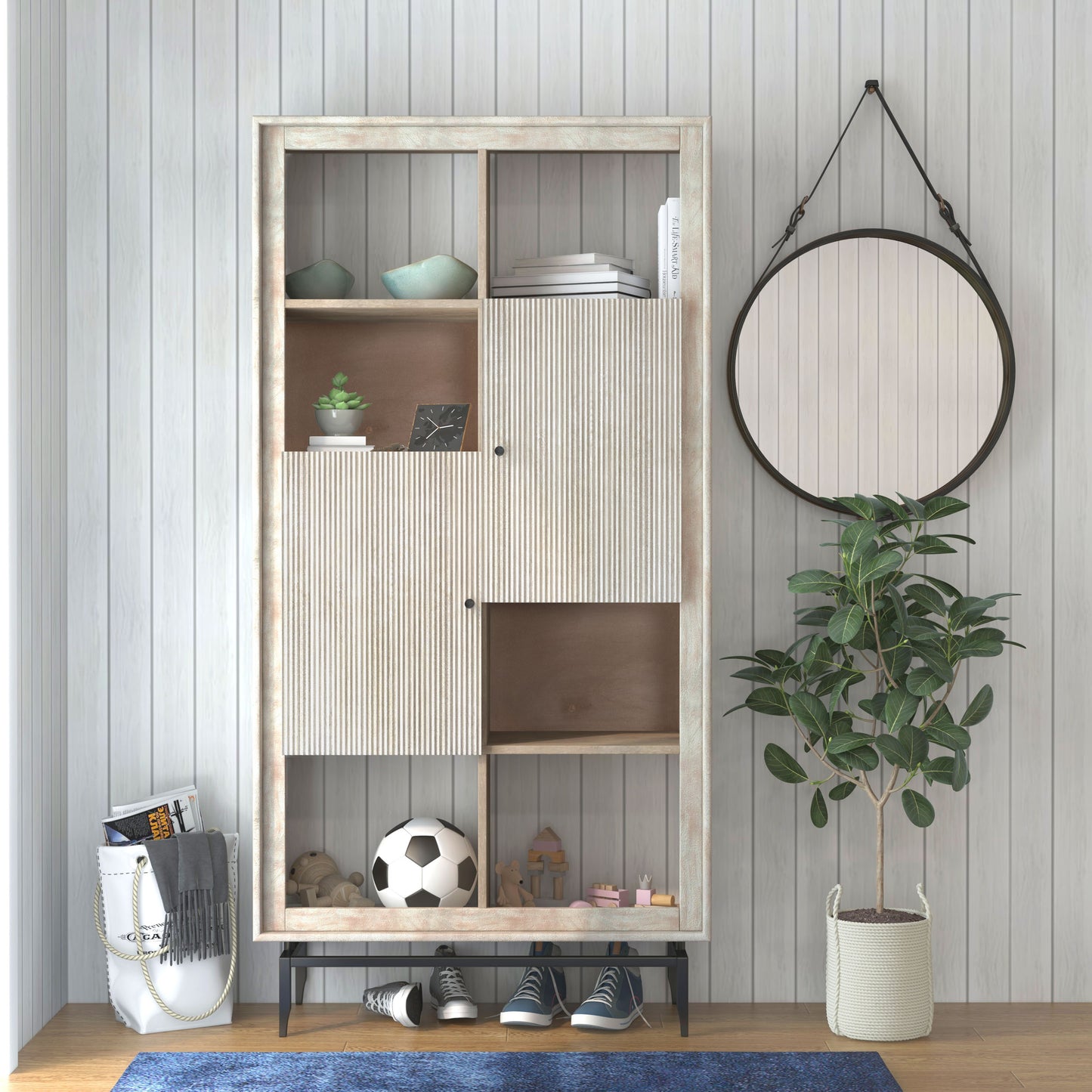 CONTEMPORARY HIGHBOARD, GRAY