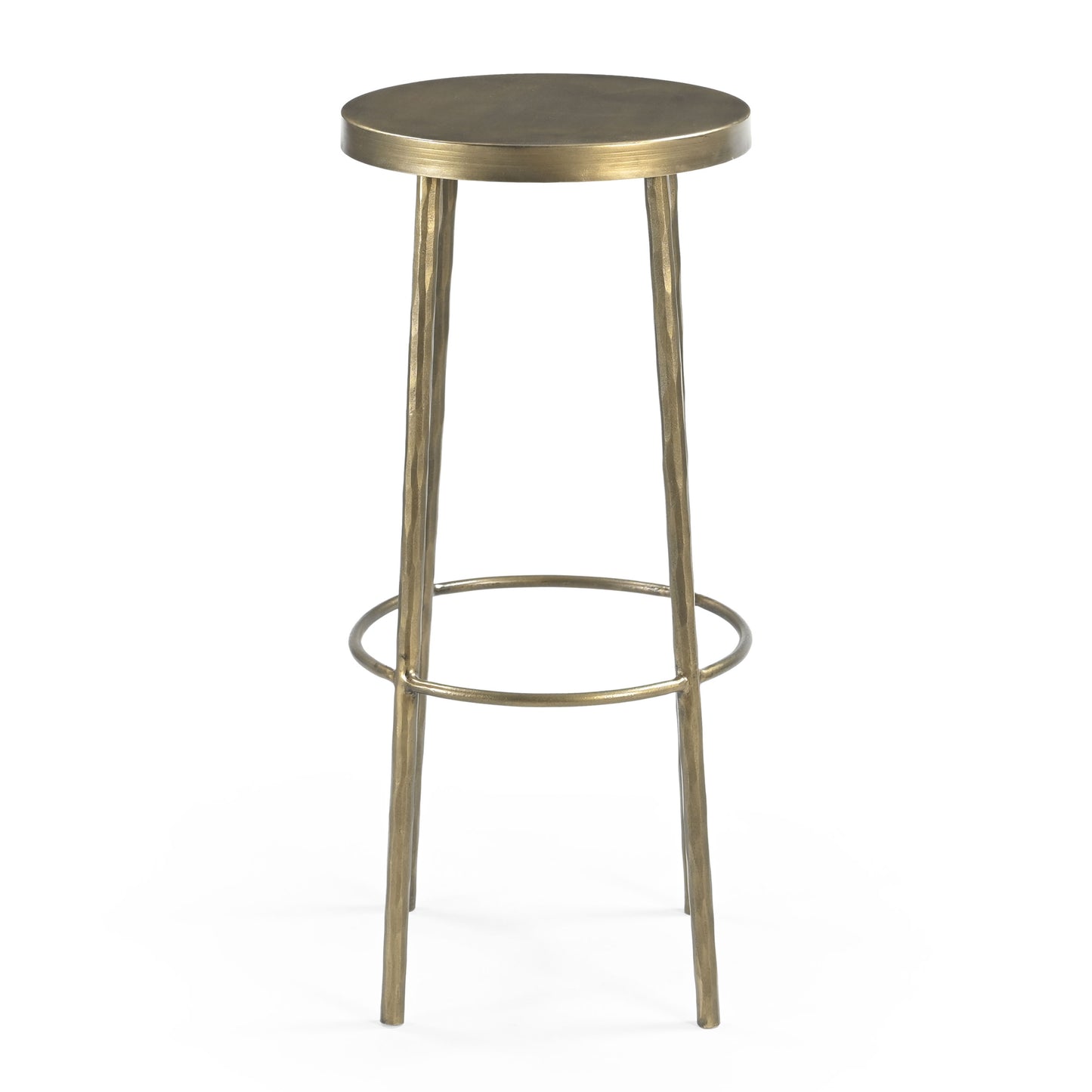 METAL BAR STOOL, ANTIQUE GOLD