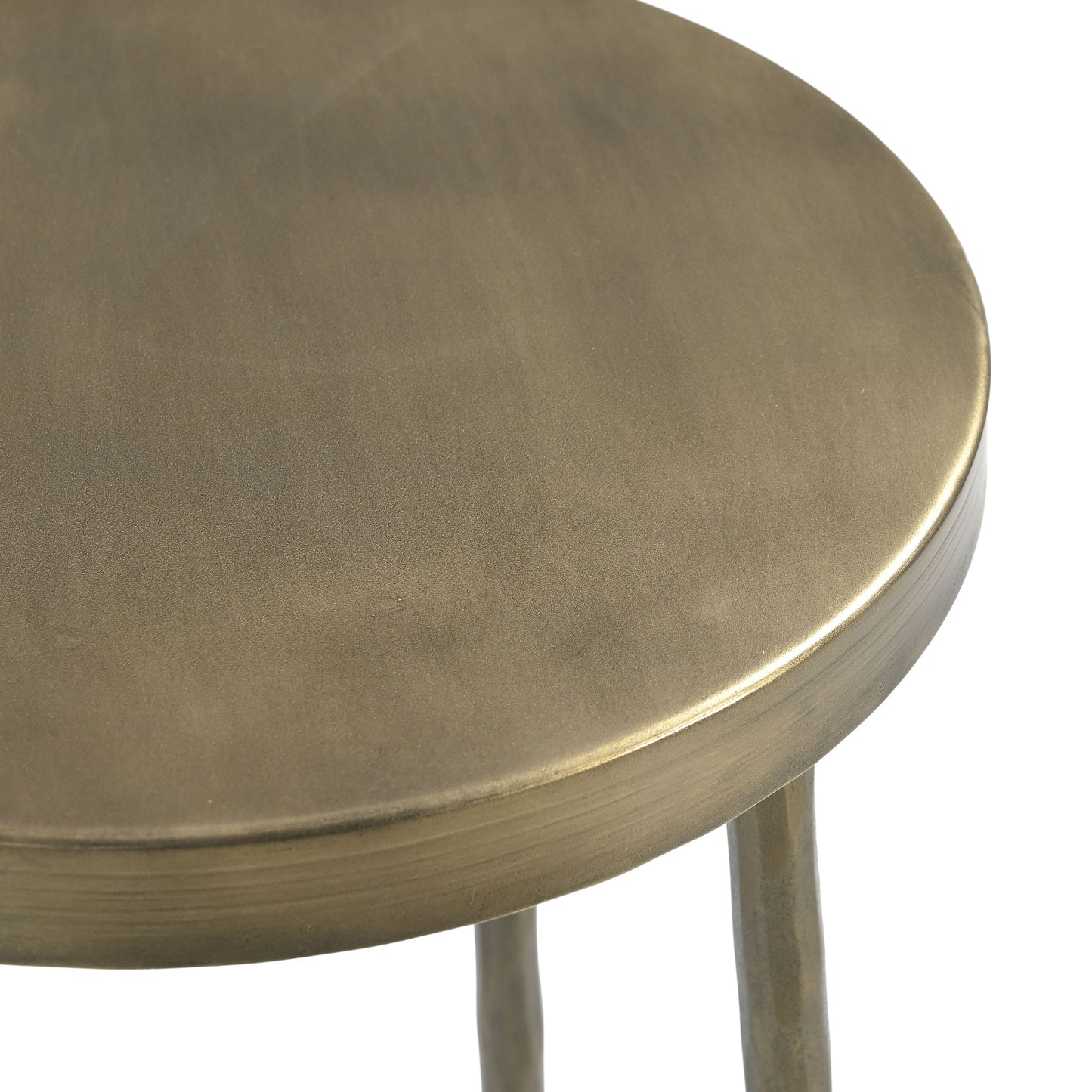 METAL BAR STOOL, ANTIQUE GOLD