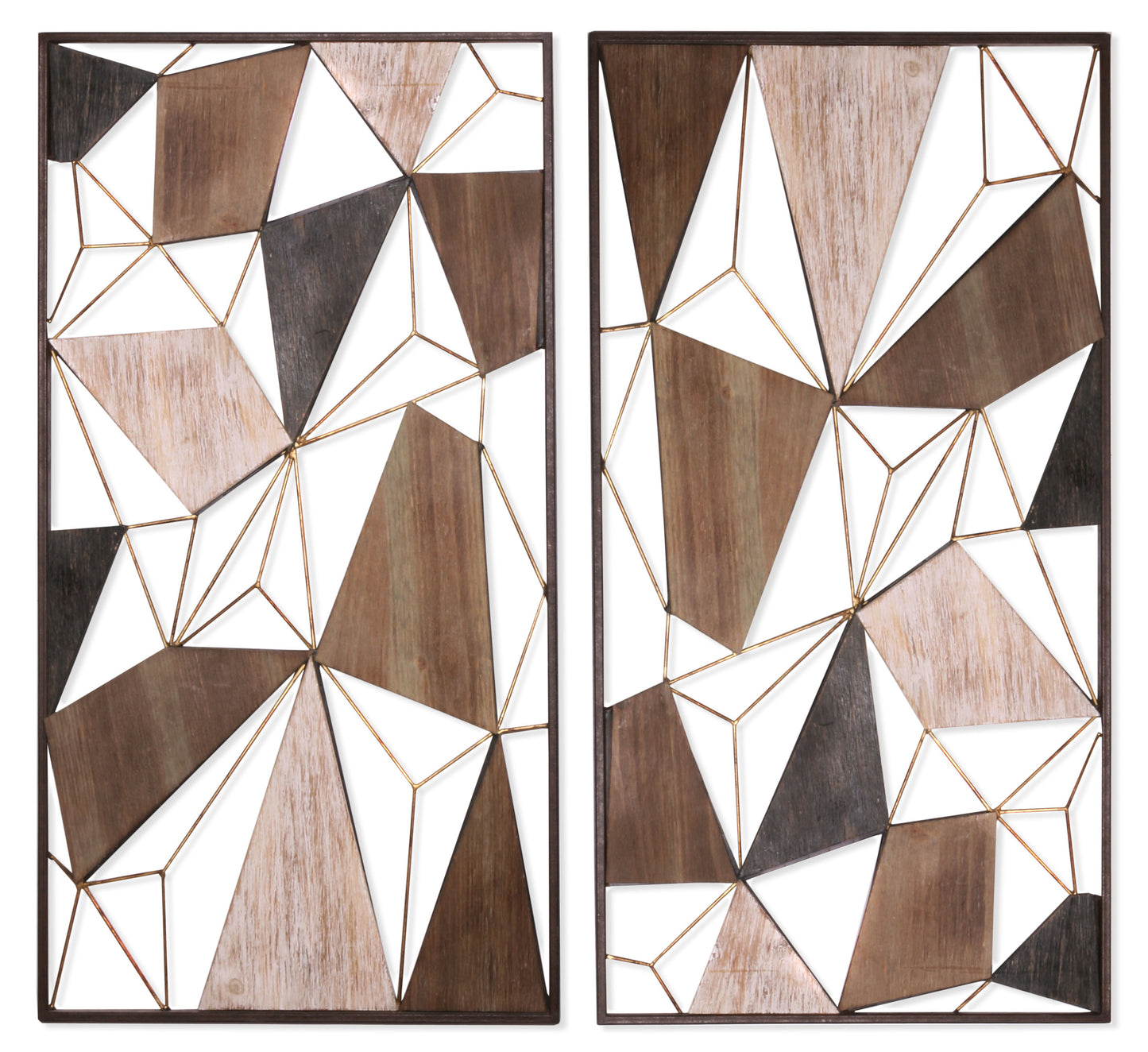 SET OF 2 Geometric Pattern Wall Decor