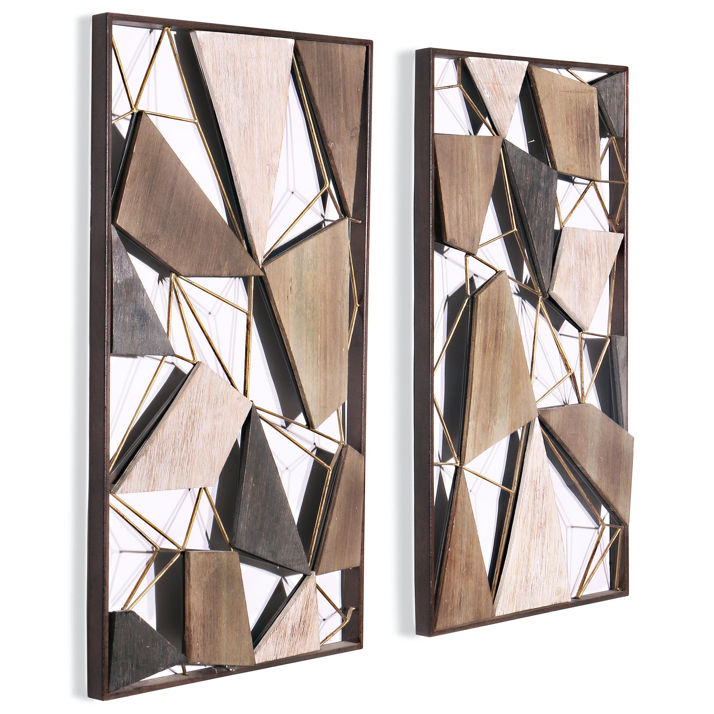 SET OF 2 Geometric Pattern Wall Decor