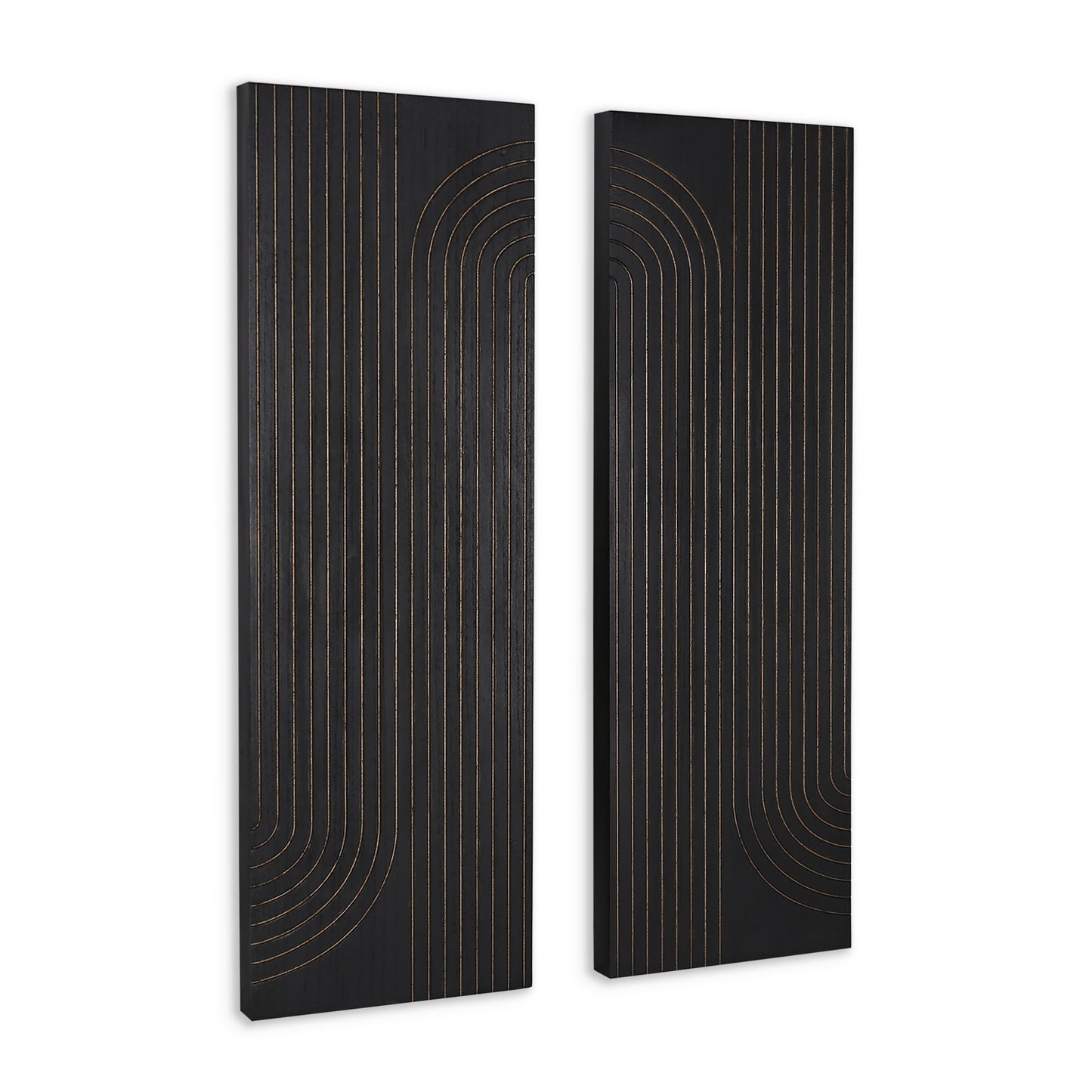 WOOD WALL DECOR,  SET OF 2