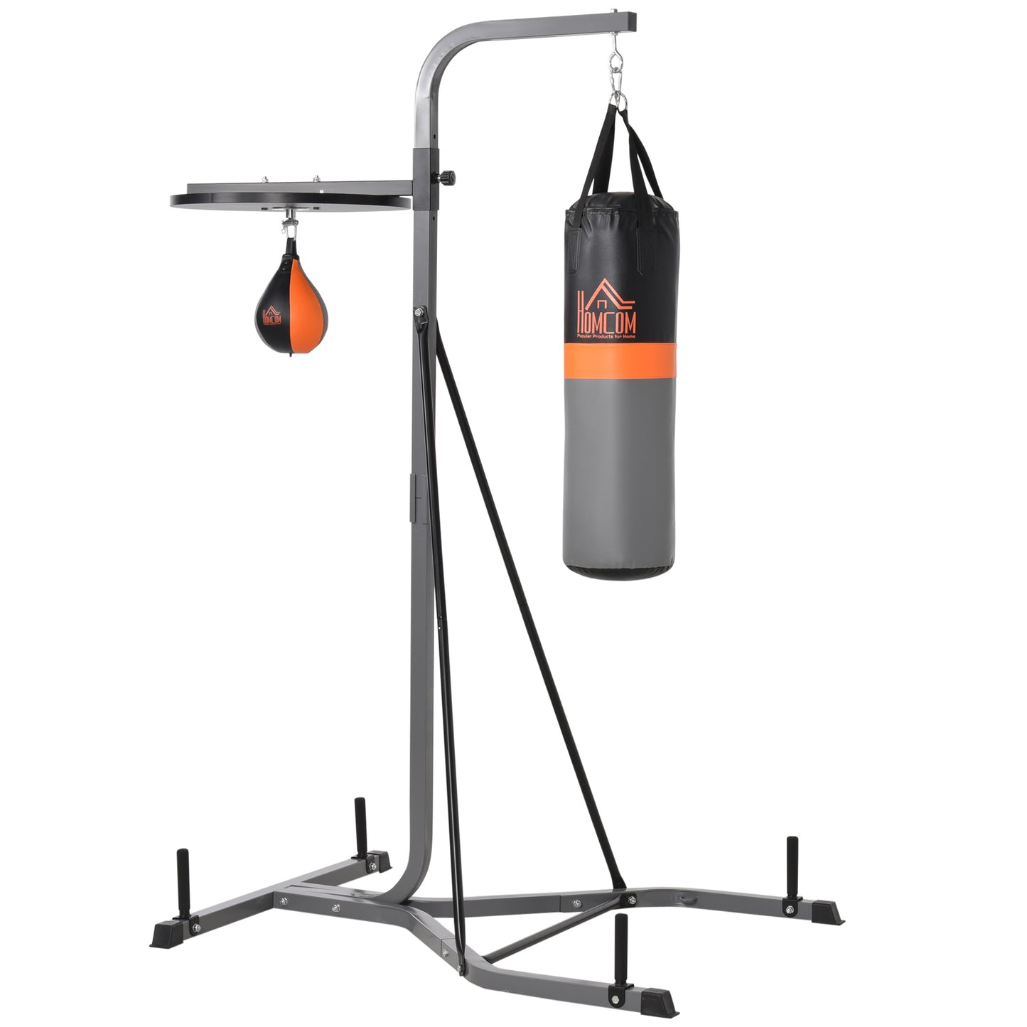 Punching Bag Holder and Speed Ball Exercise Punching Bag Stand with Punching Ball 45.25"L x 61.75"W x 87"H Load 220lb