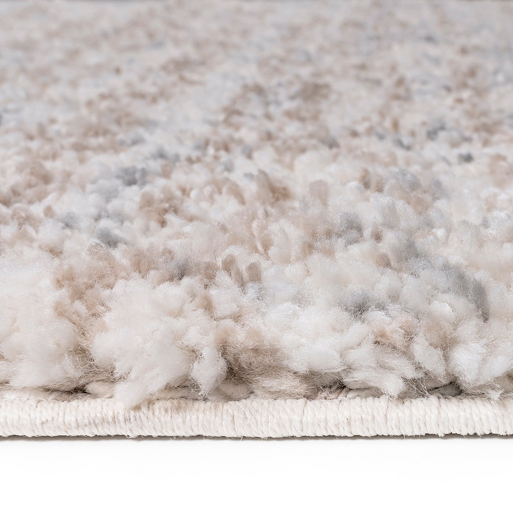 Modern Plush Scatter Rug Area Rug, Cream 6x9